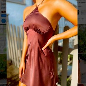 Silk halter dress